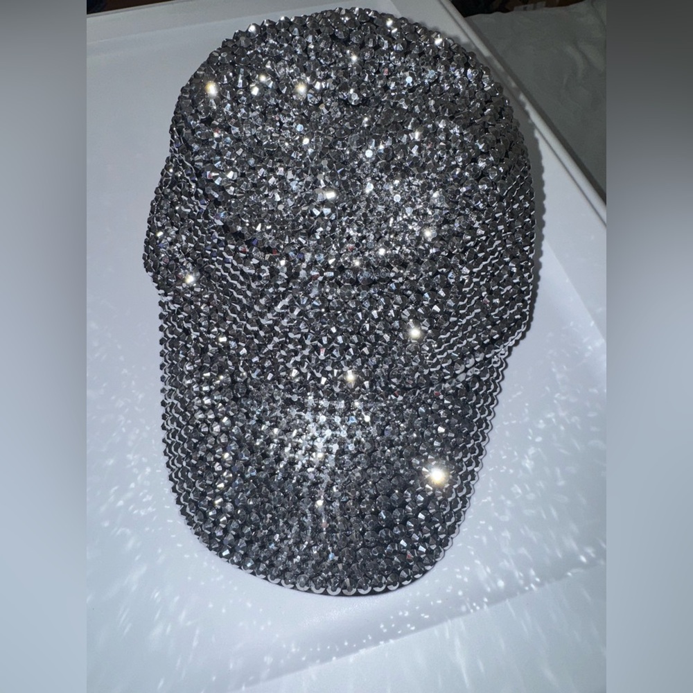 Sparkling Crystal-Embellished Baseball Cap